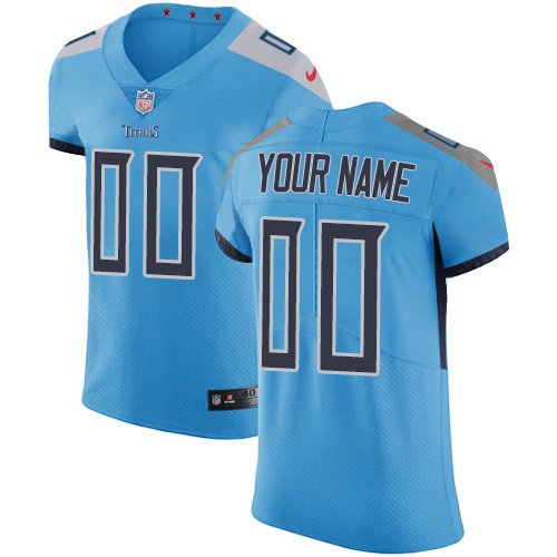 Men's Tennessee Titans Light Blue Team Color Vapor Untouchable Custom Elite NFL Stitched Jersey